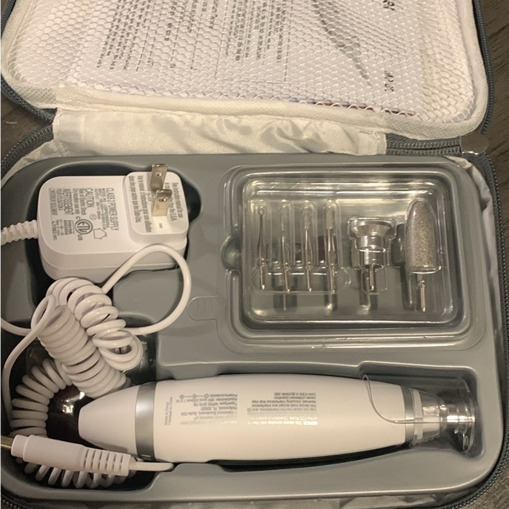 White Electric Nail Drill Kit